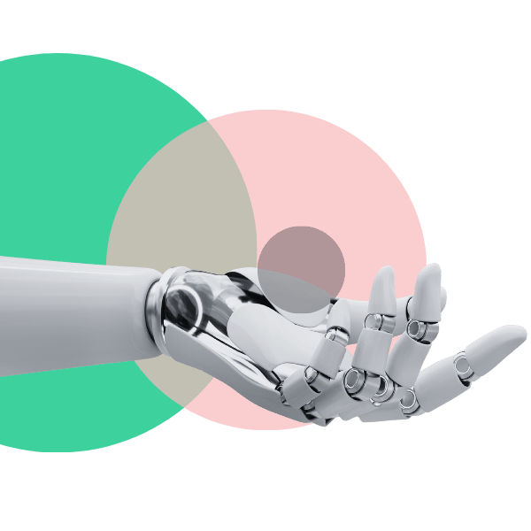 AI by Steeleye with robot hand AI by Steeleye with robot hand