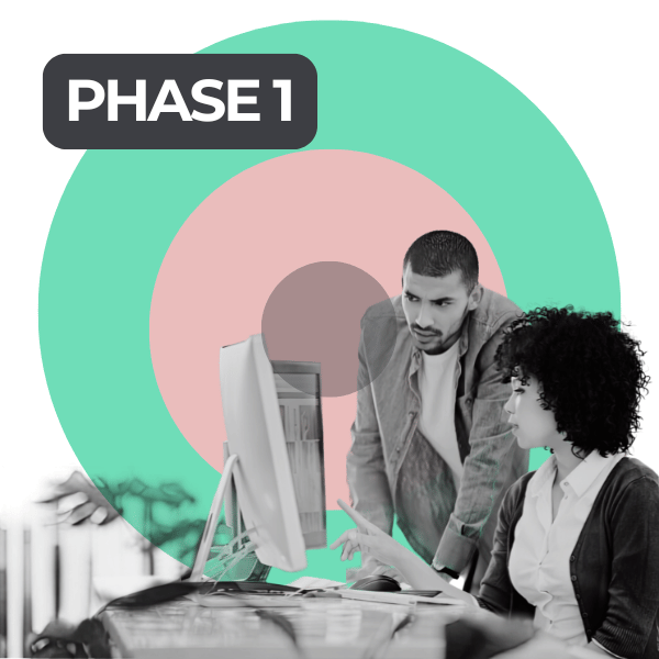 Centralise your surveillance data showing two people at a desk using Steeleye