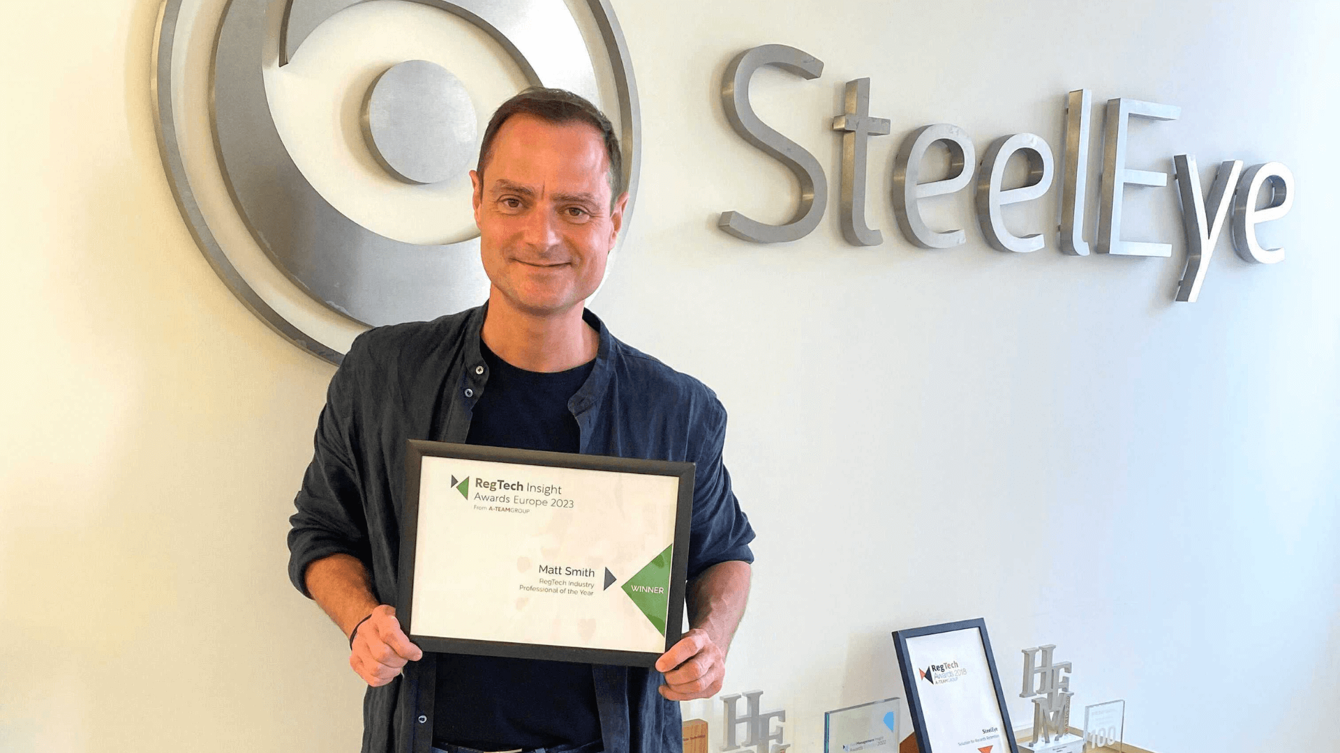 SteelEye - CEO, Matt Smith, recognized as RegTech Industry Professional of the Year Award